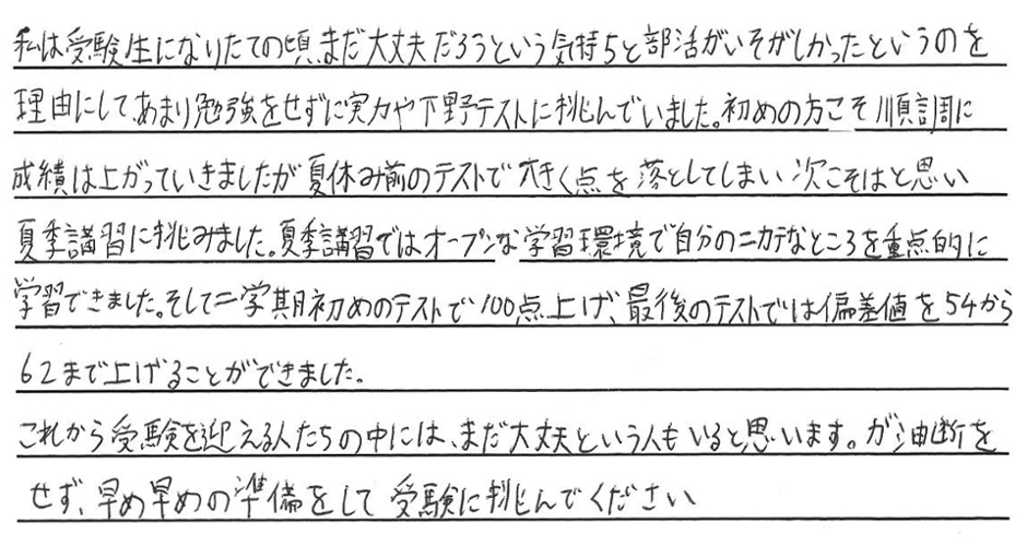 壬生町の自立型個別指導学習塾未来塾の成功者たち